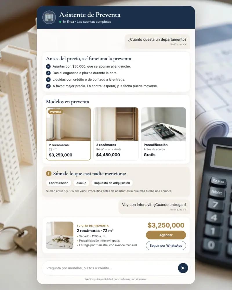 Asistente de IA para desarrollo inmobiliario
