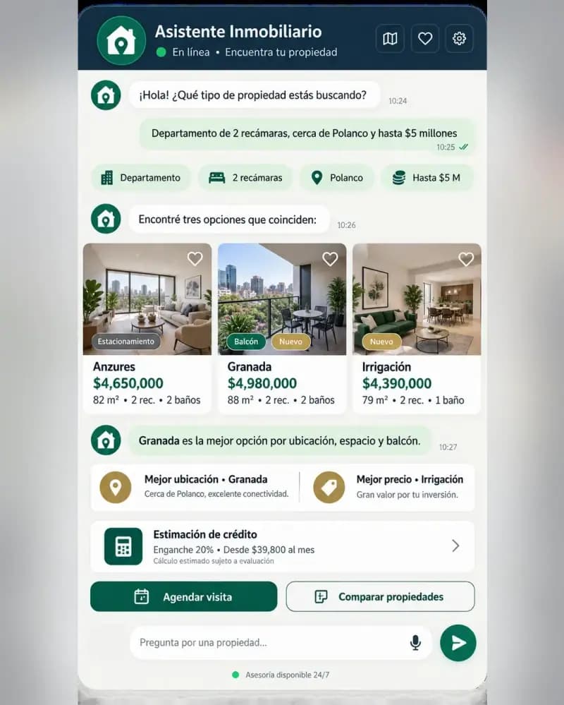 Asistente de IA para inmobiliaria