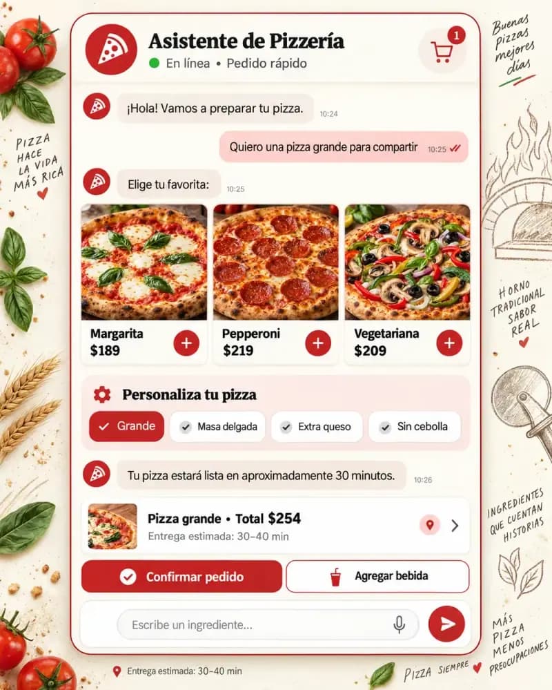 Asistente de IA para pizzería