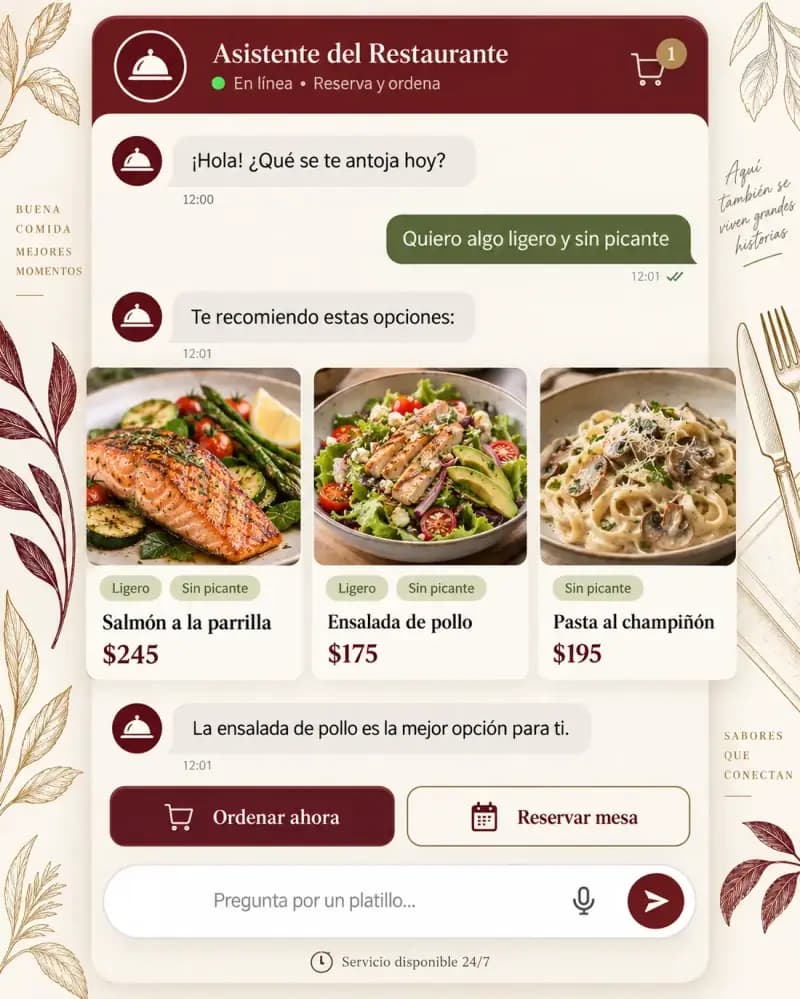 Asistente de IA para restaurante