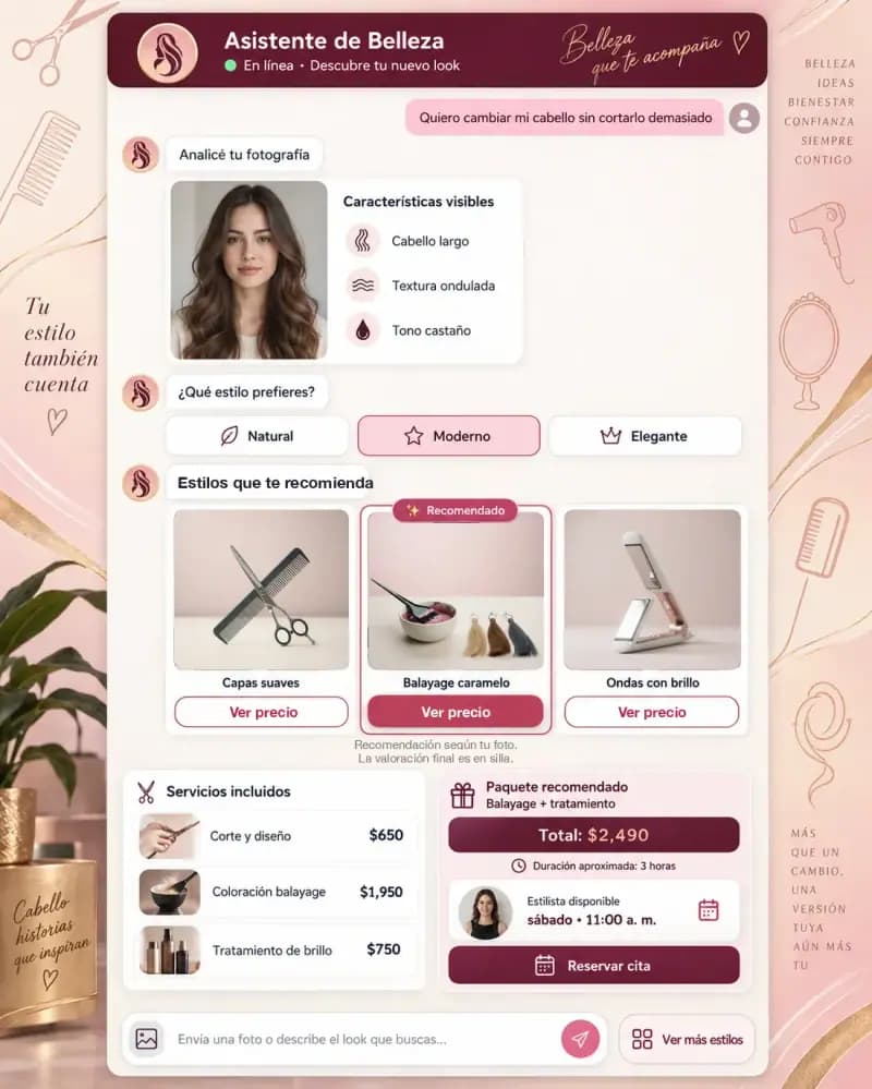 Asistente de IA para salón de belleza