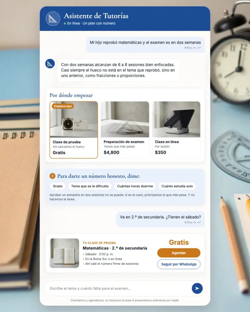 Asistente de IA para tutorías y regularización