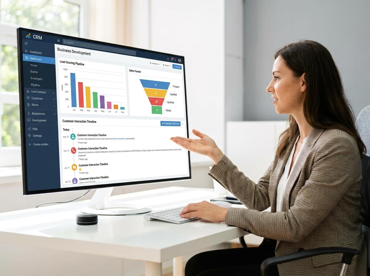 Dashboard CRM con inteligencia artificial para ventas