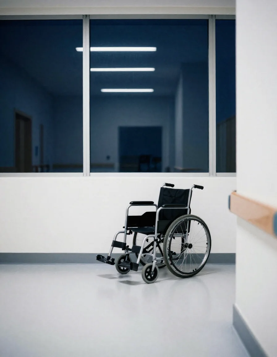 Pasillo de un hospital.