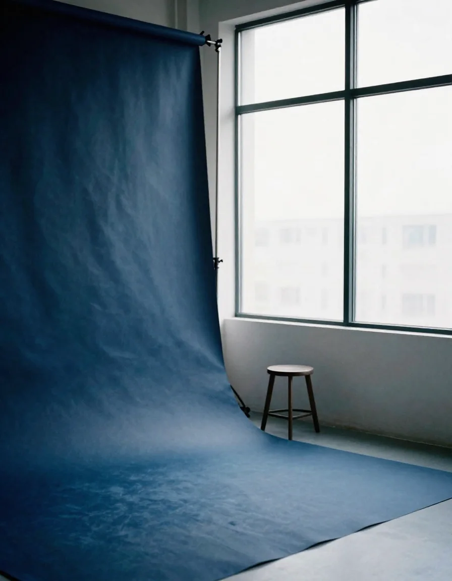 Cámara y fotografías sobre una mesa de luz.