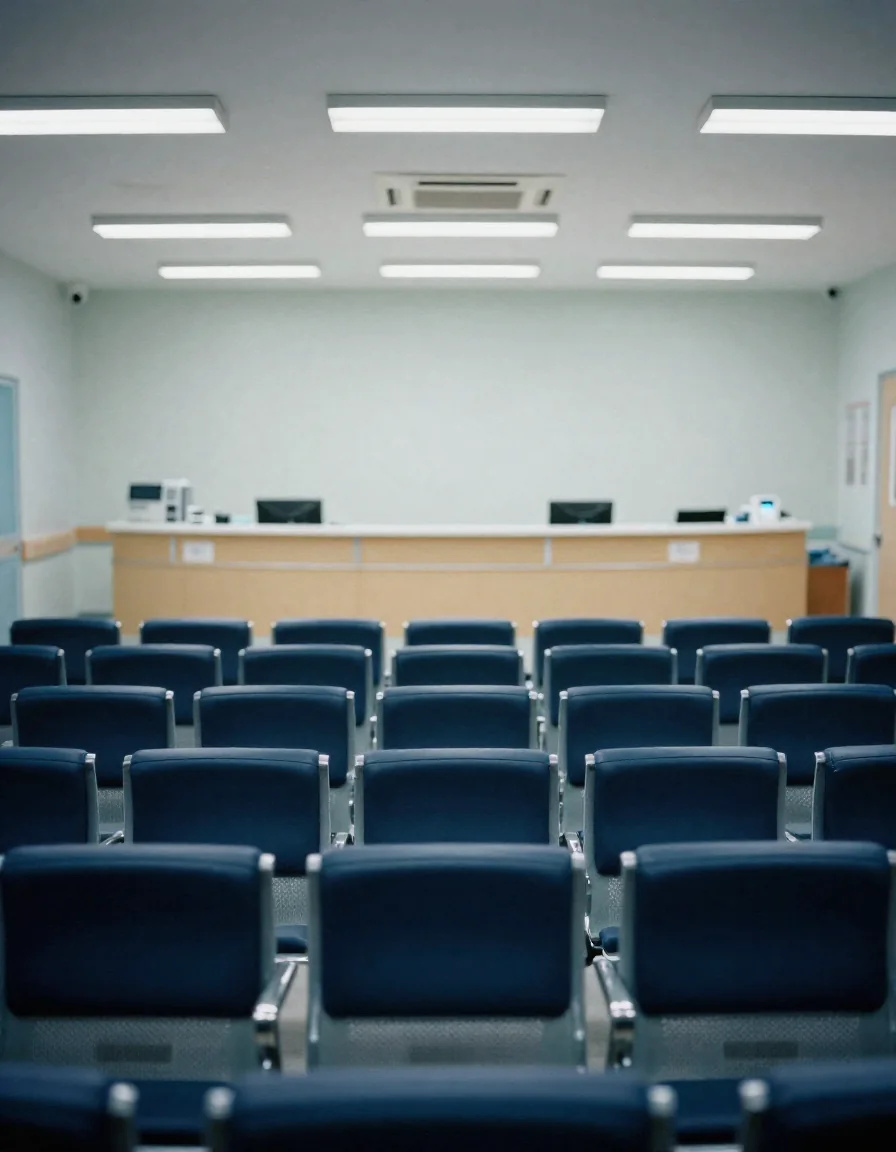 Pasillo de un hospital.