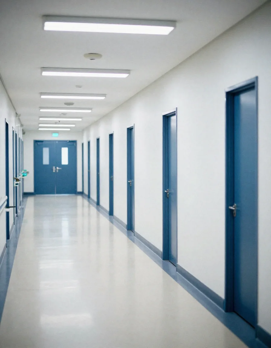 Pasillo de un hospital.