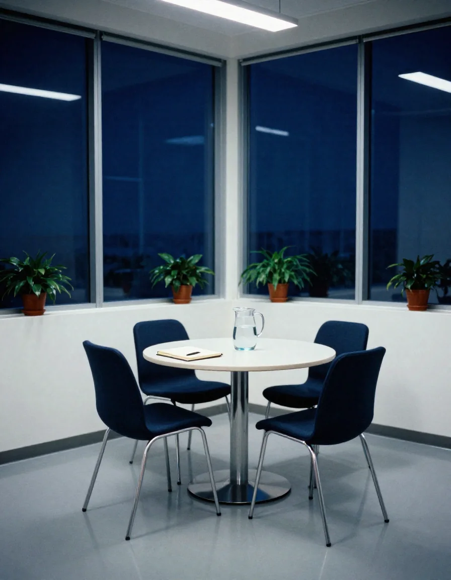 Sala de juntas vacía.