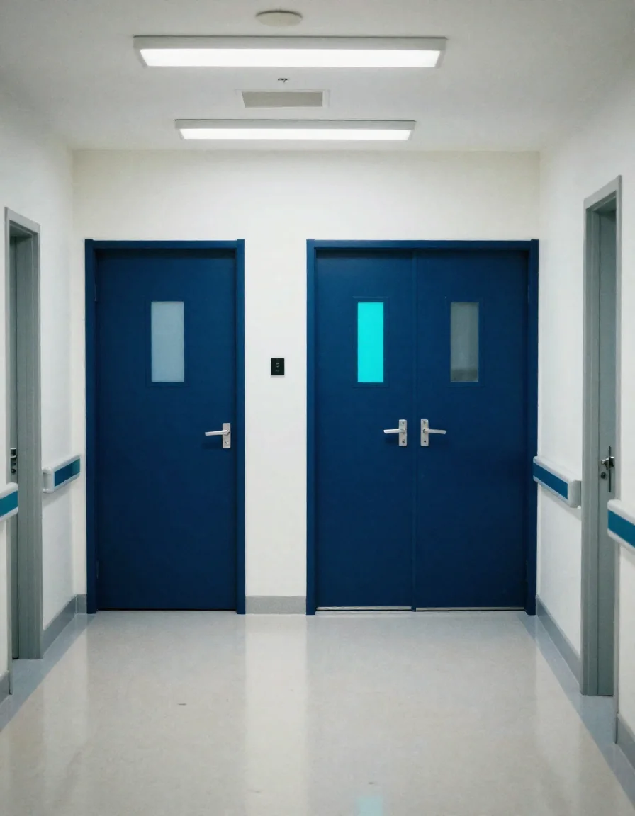 Pasillo de un hospital.