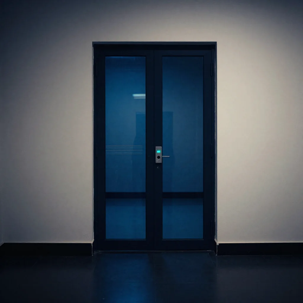 Puerta de acceso con control de seguridad.