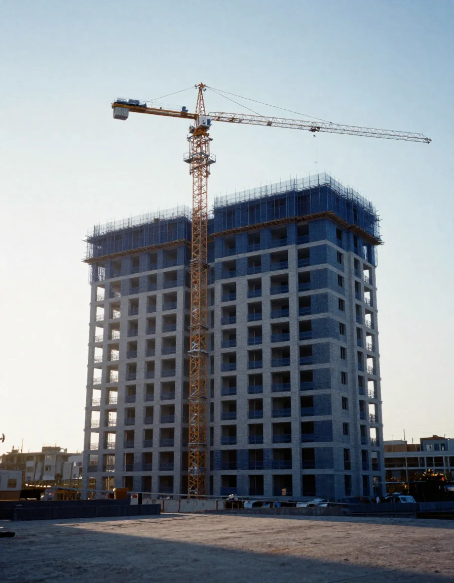 Un edificio en construcción.