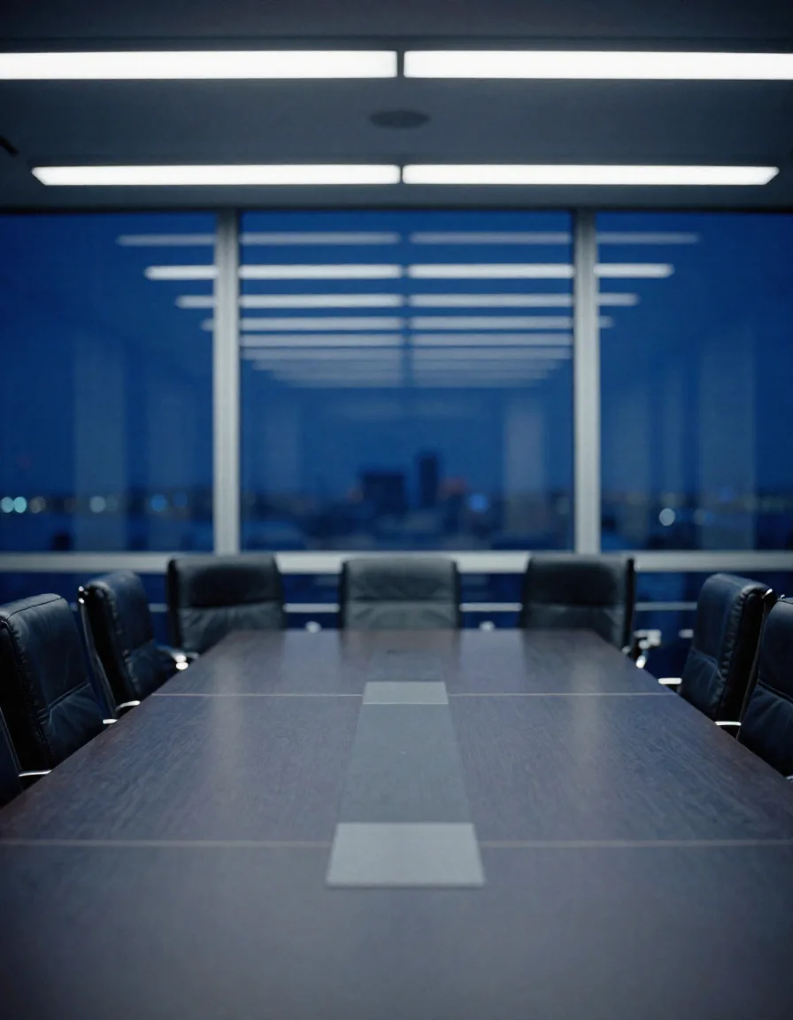 Sala de juntas vacía.