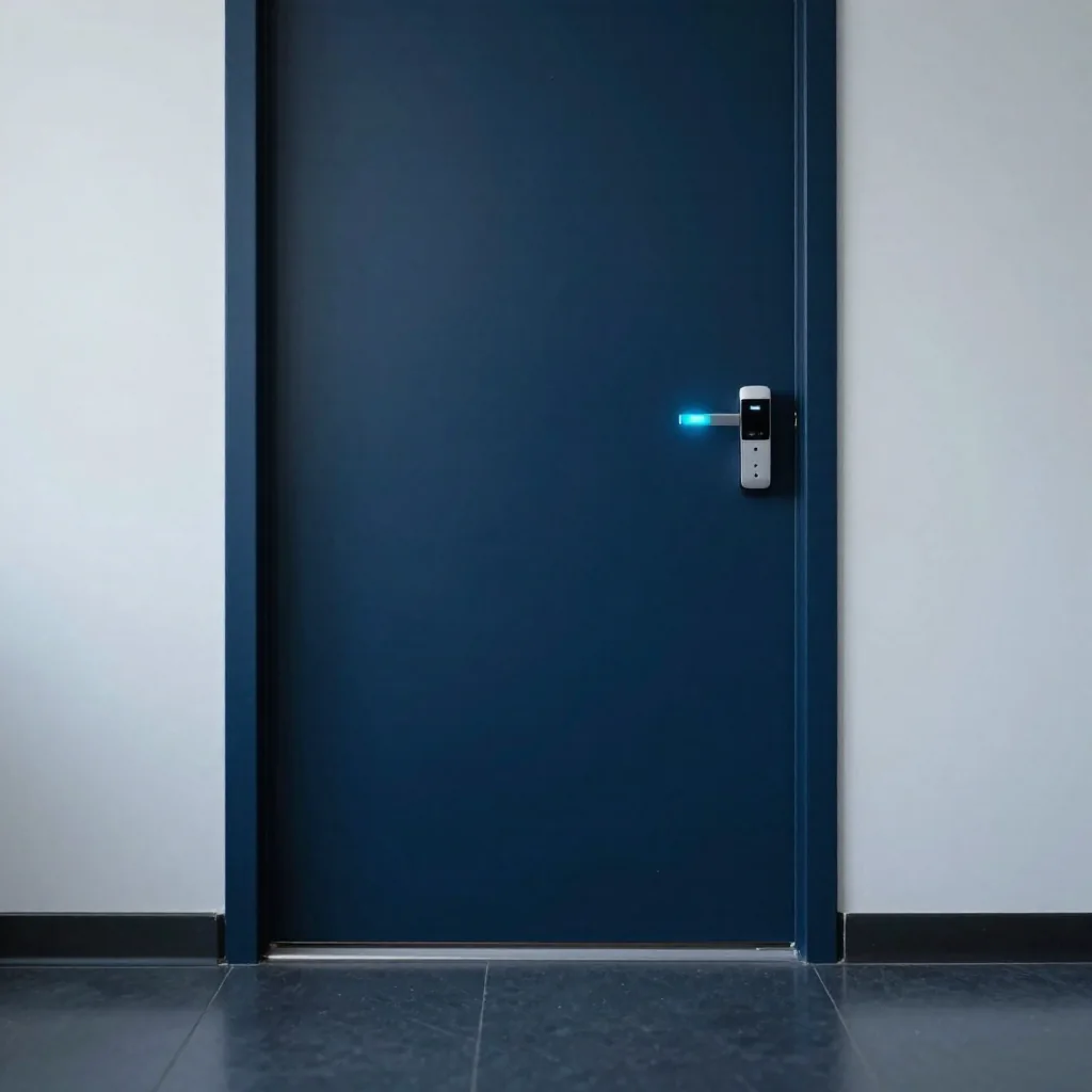 Puerta de acceso con control de seguridad.