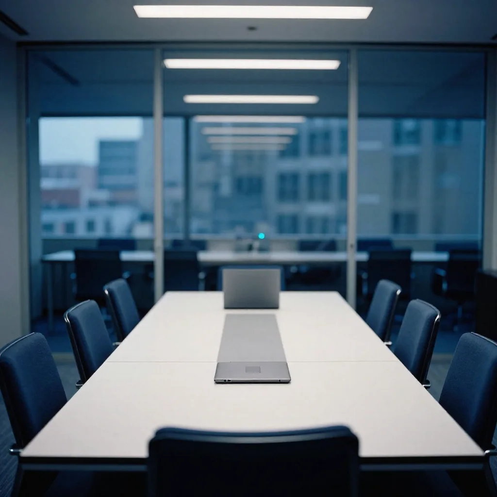 Sala de juntas vacía.