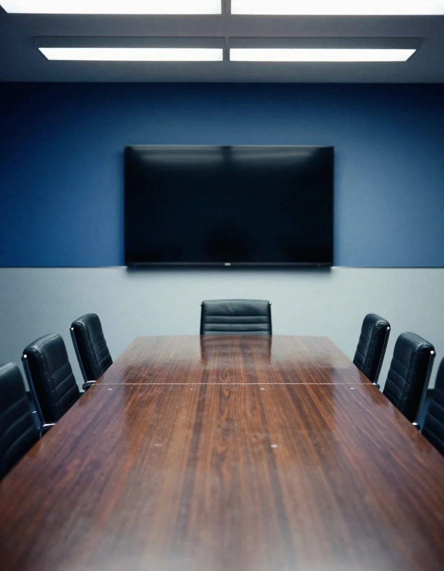 Sala de juntas vacía.