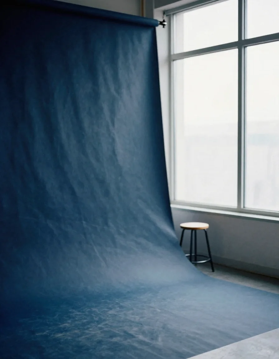 Cámara y fotografías sobre una mesa de luz.