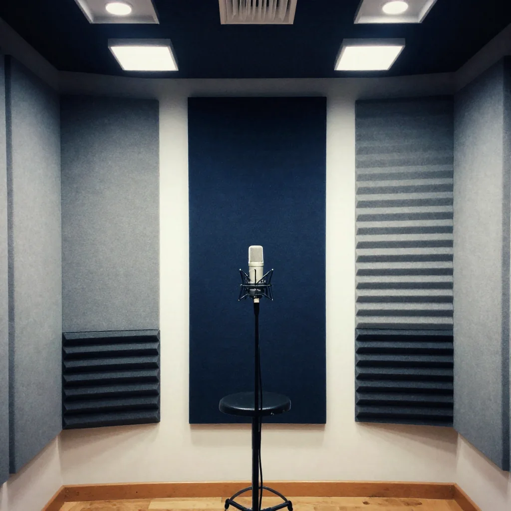 Un pequeño estudio para grabar contenido.
