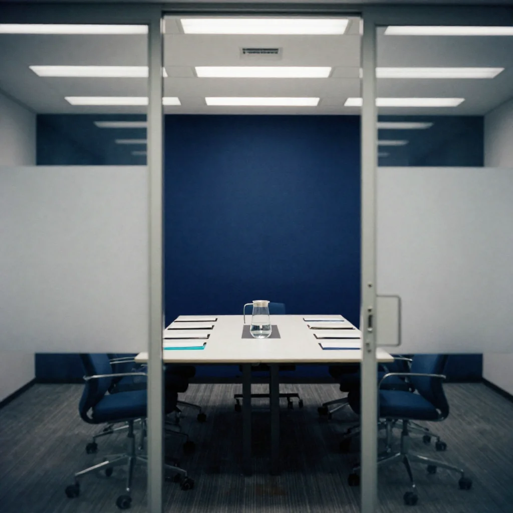 Sala de juntas vacía.