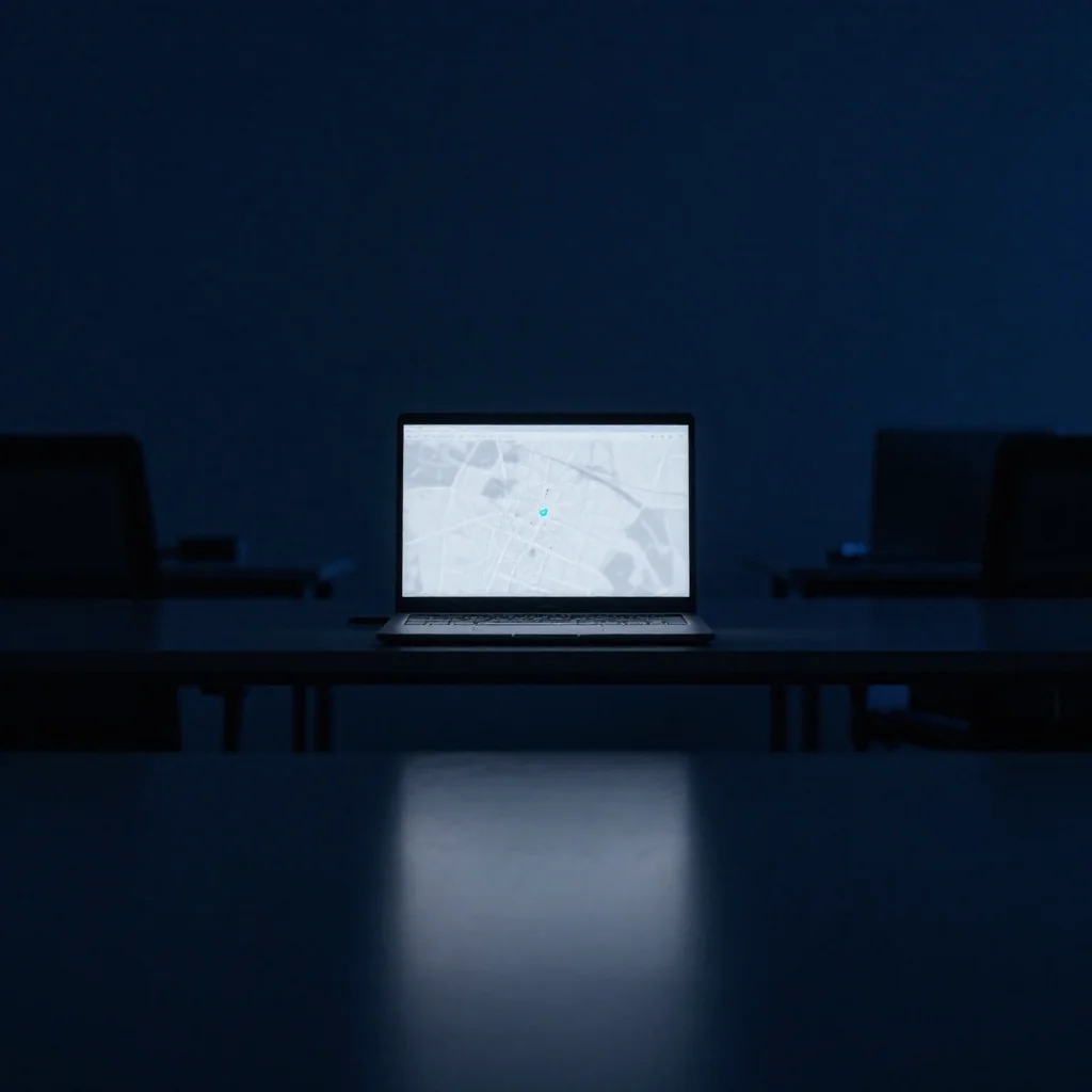 Sala de monitoreo con pantallas.