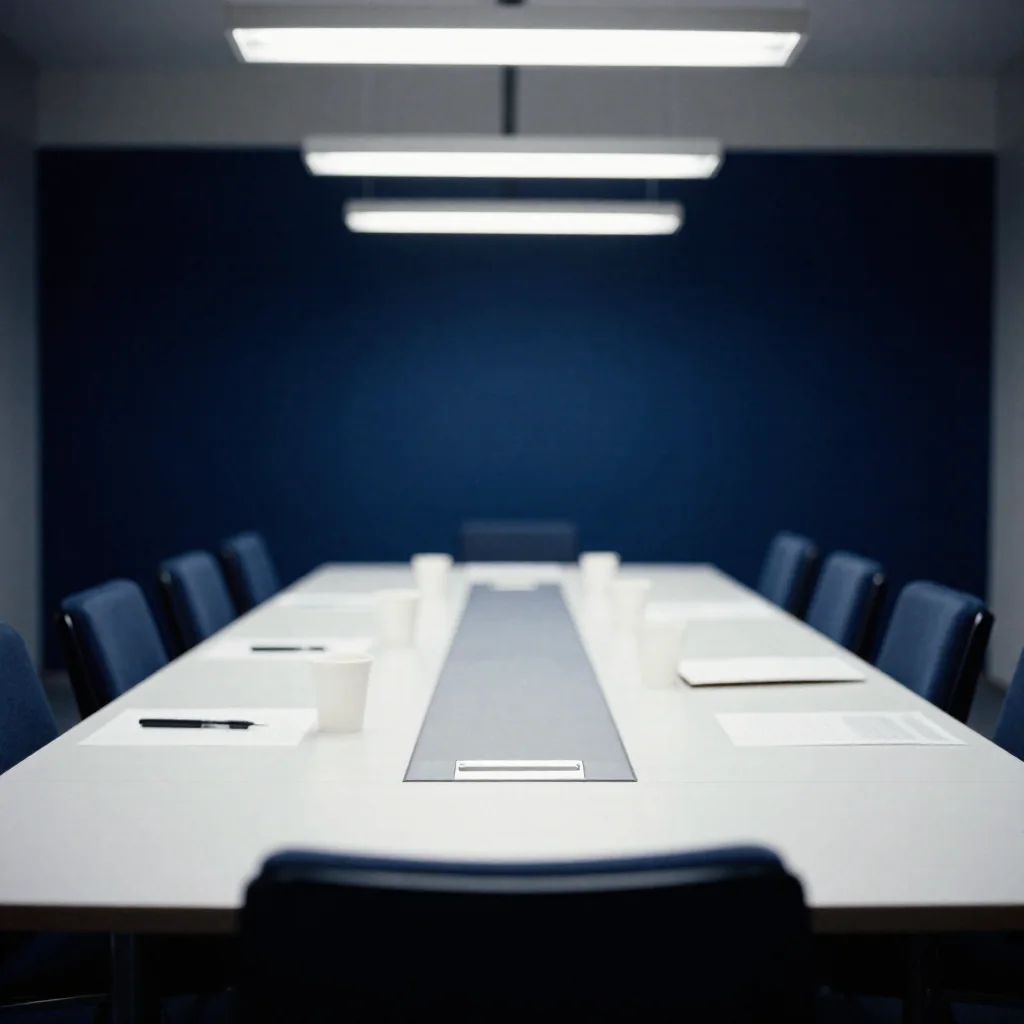 Sala de juntas vacía.