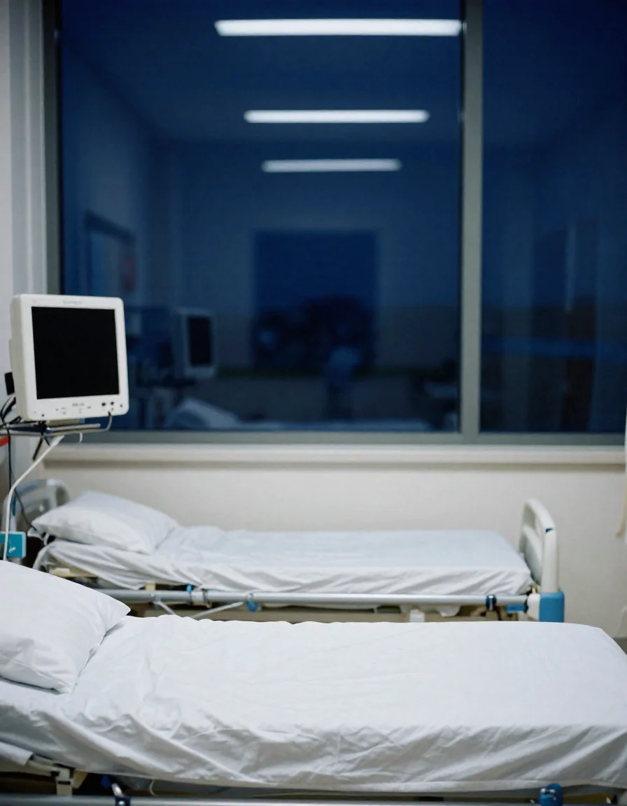 Pasillo de un hospital.