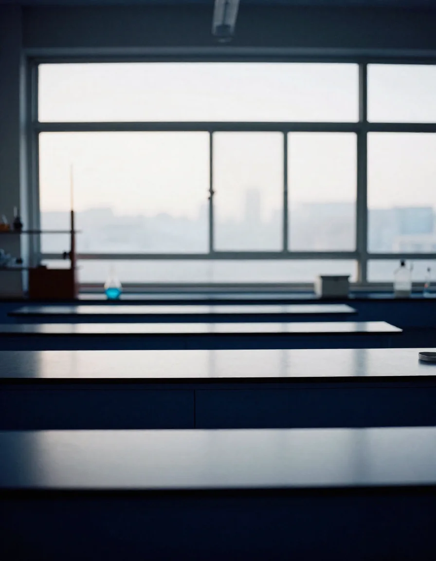 Un salón de clases vacío.