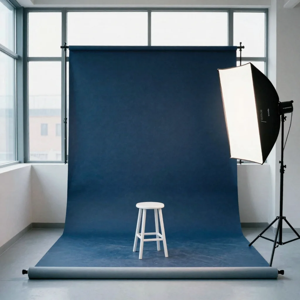 Cámara y fotografías sobre una mesa de luz.