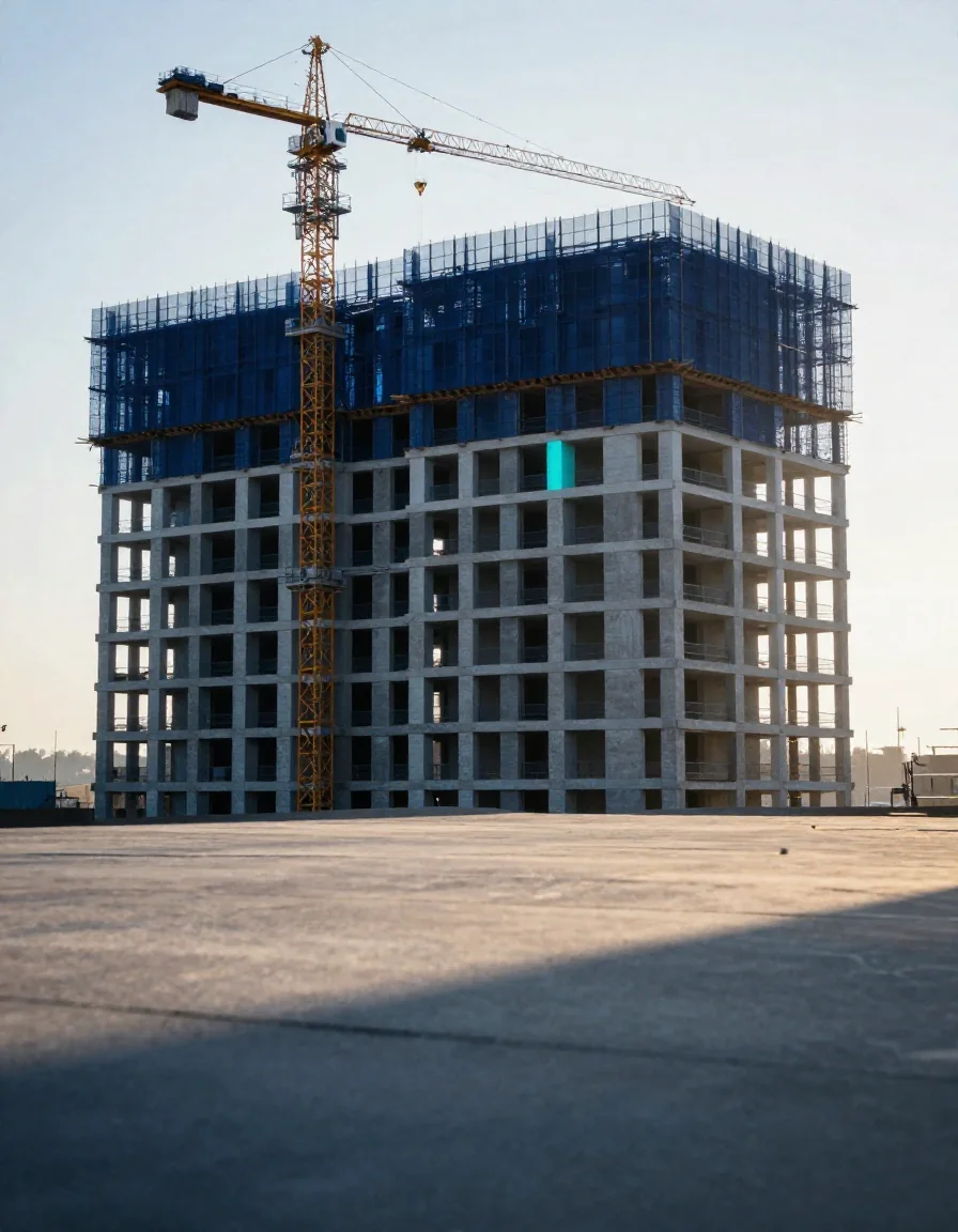 Un edificio en construcción.