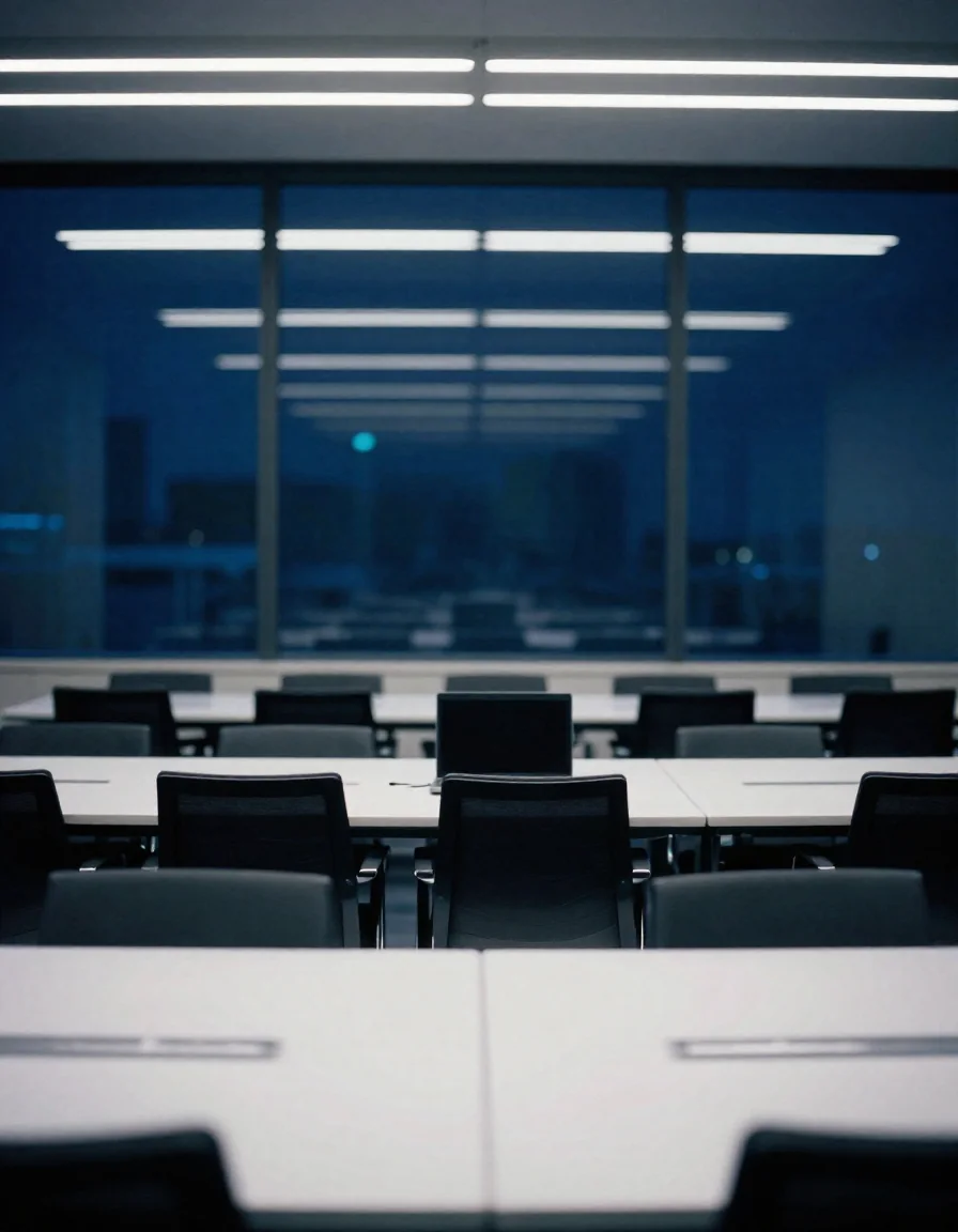 Sala de juntas vacía.