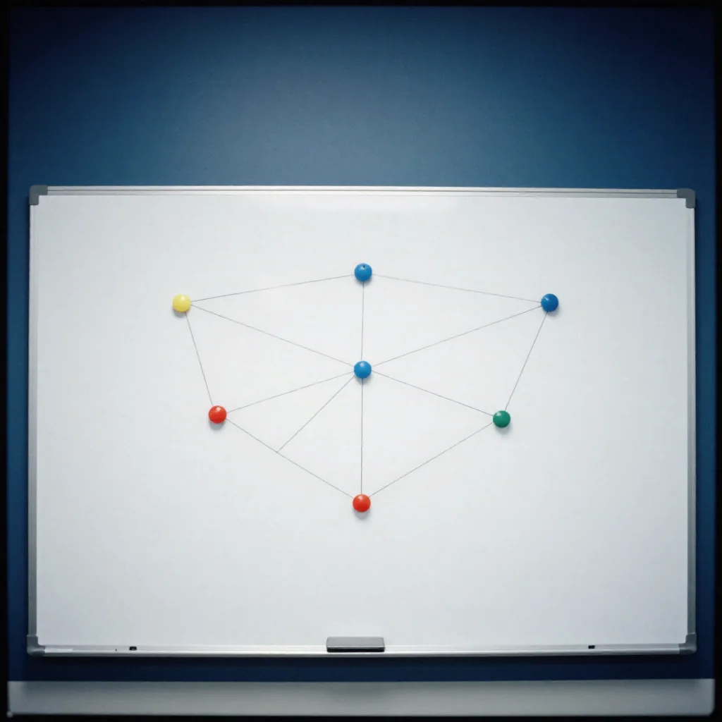 Una pizarra con un diagrama de flujo.