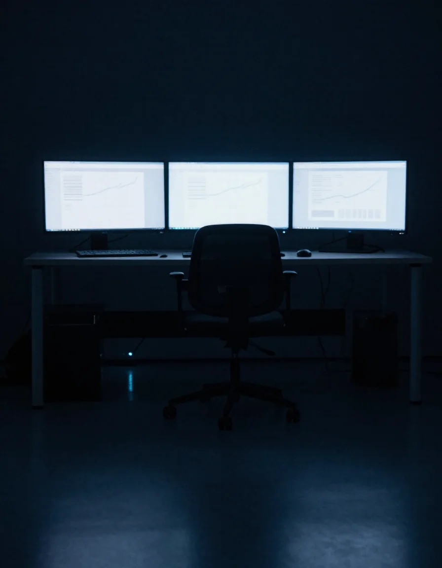 Sala de monitoreo con pantallas.