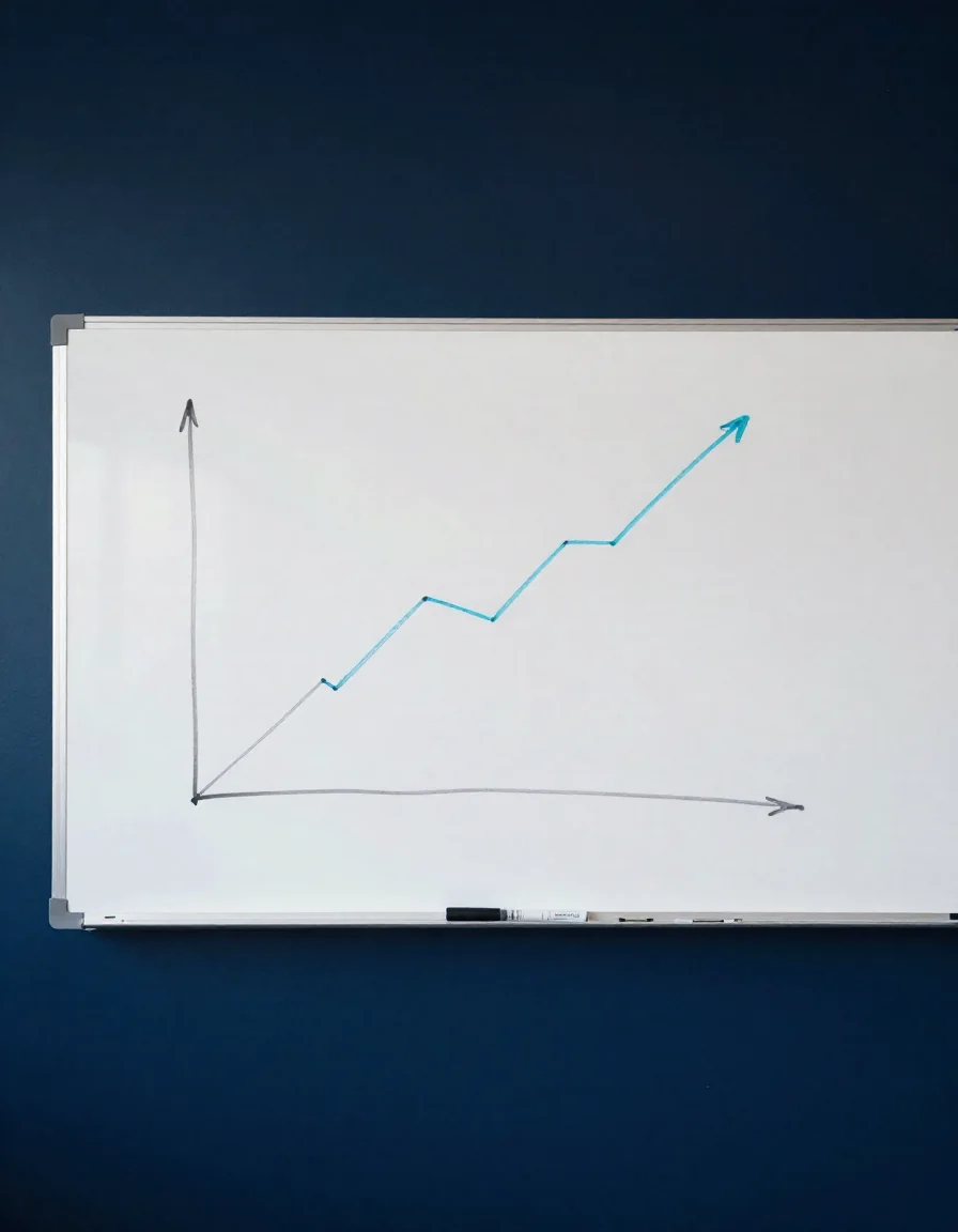 Gráficas impresas junto a una laptop.