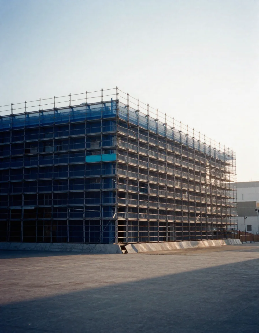 Un edificio en construcción.