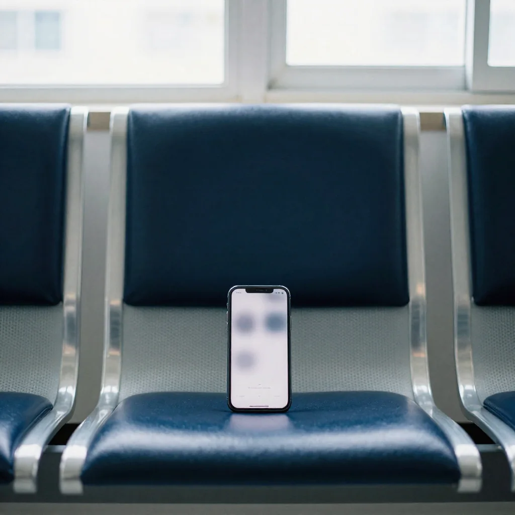 Un teléfono con una conversación de mensajes.