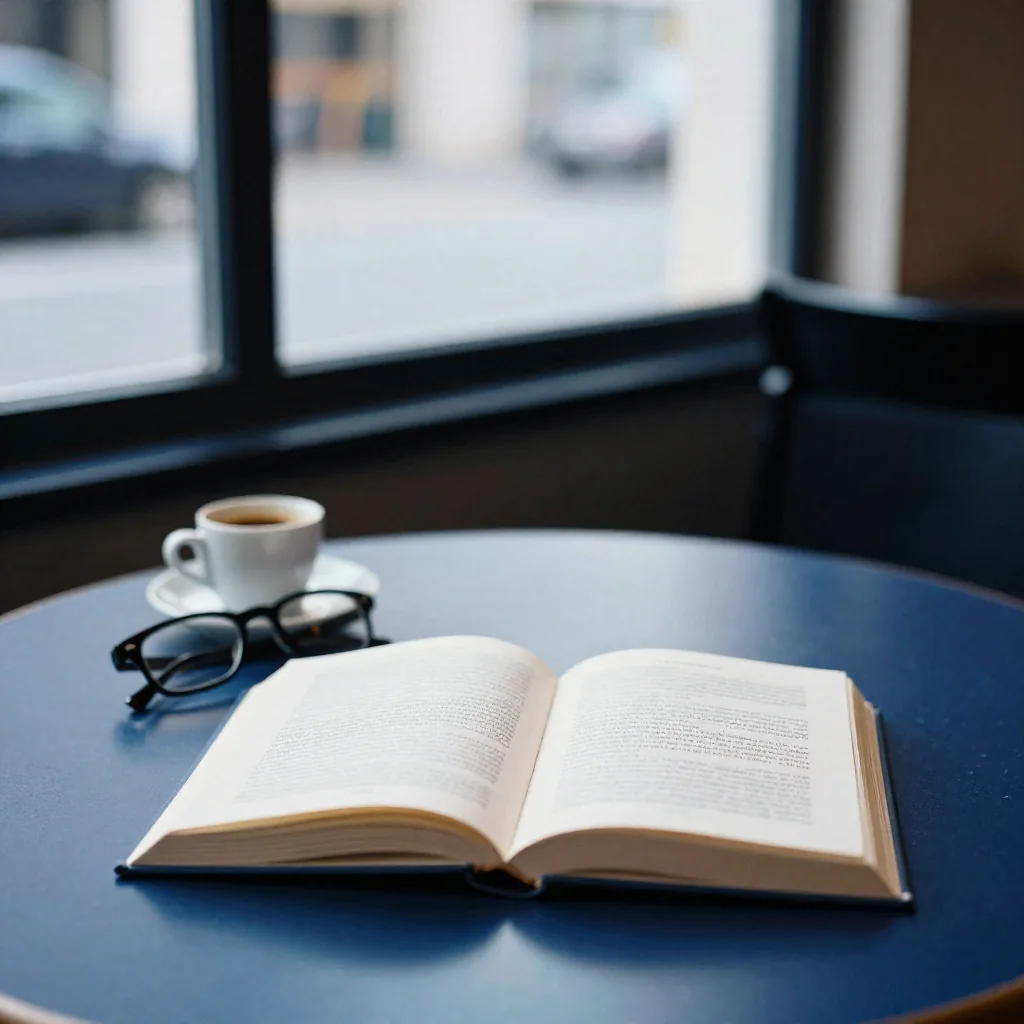 Libros y una libreta sobre una mesa.