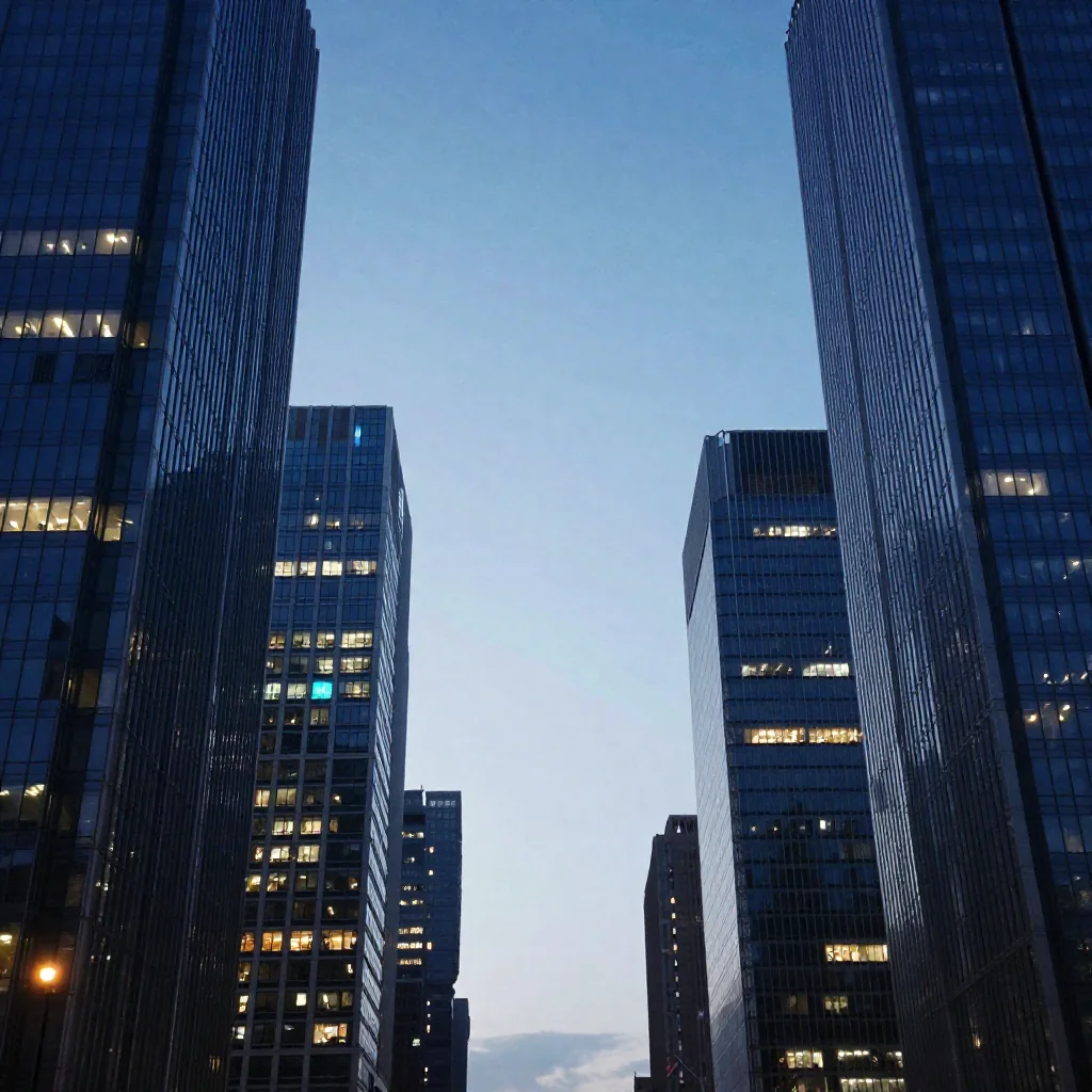 Fachada de un edificio financiero.