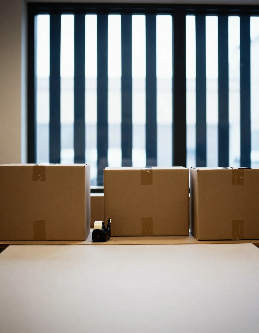Cajas listas para envío.