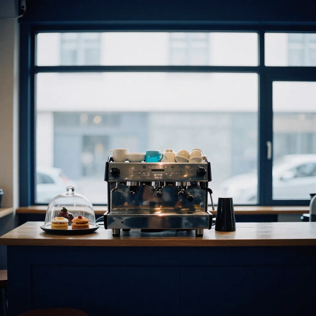 La barra de una cafetería.