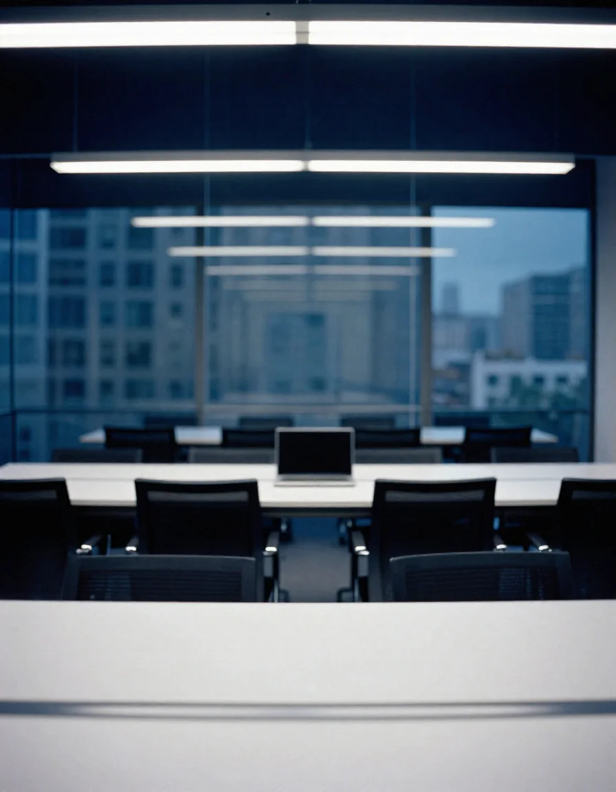 Sala de juntas vacía.