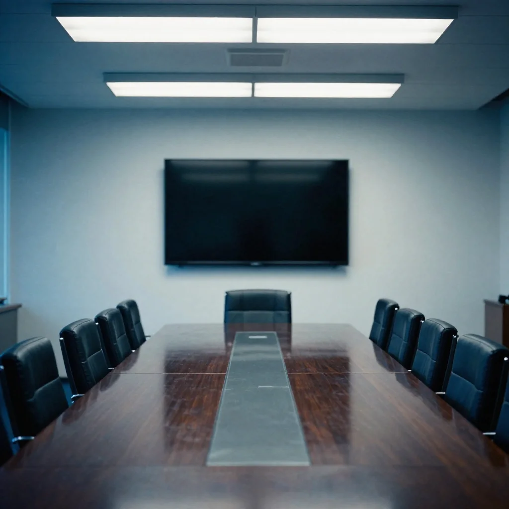 Sala de juntas vacía.