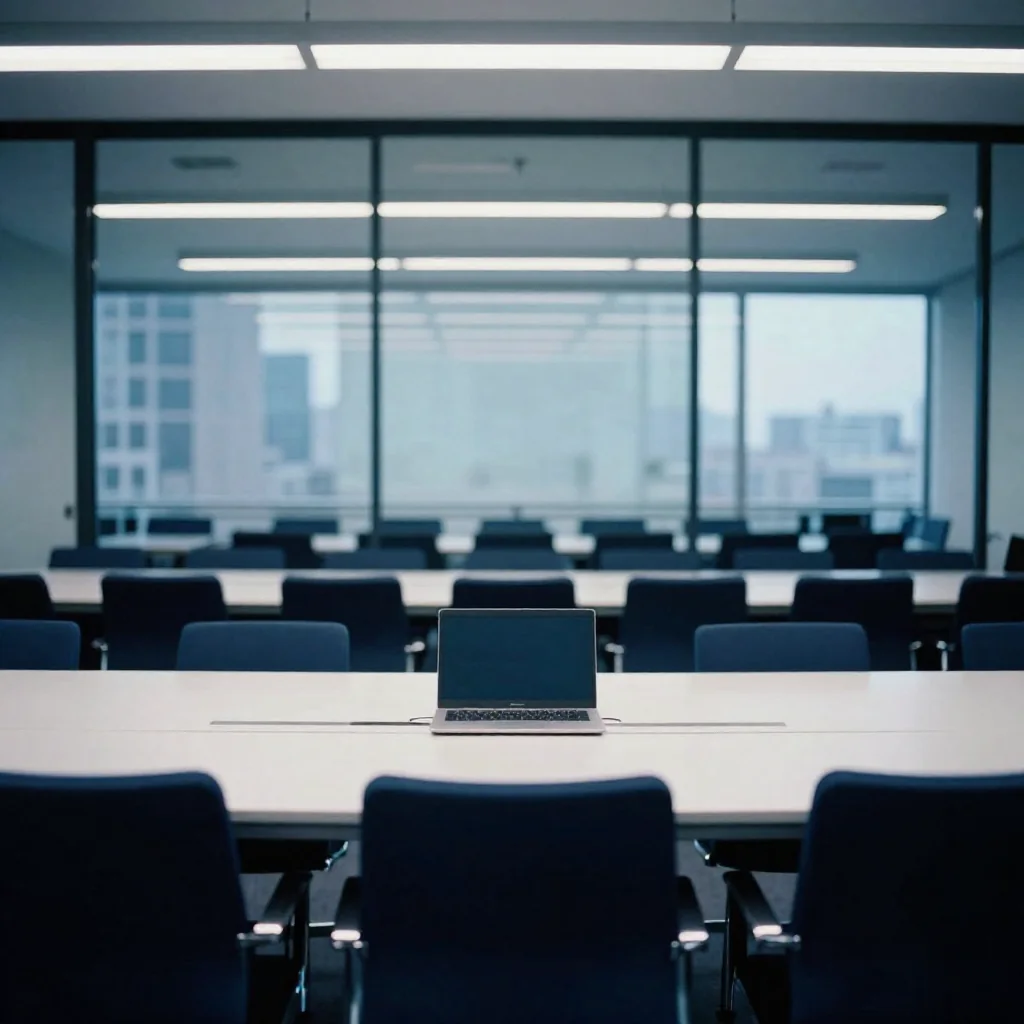 Sala de juntas vacía.