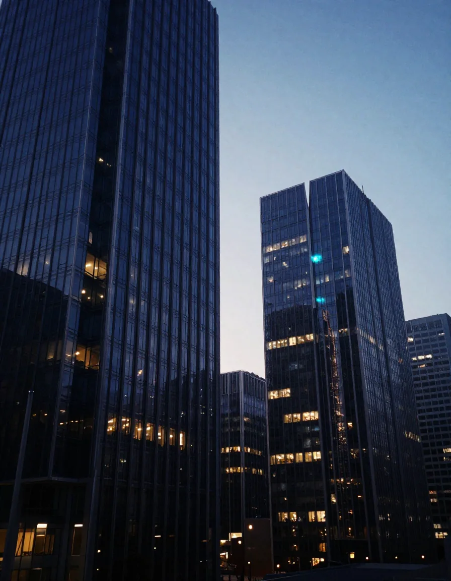 Fachada de un edificio financiero.