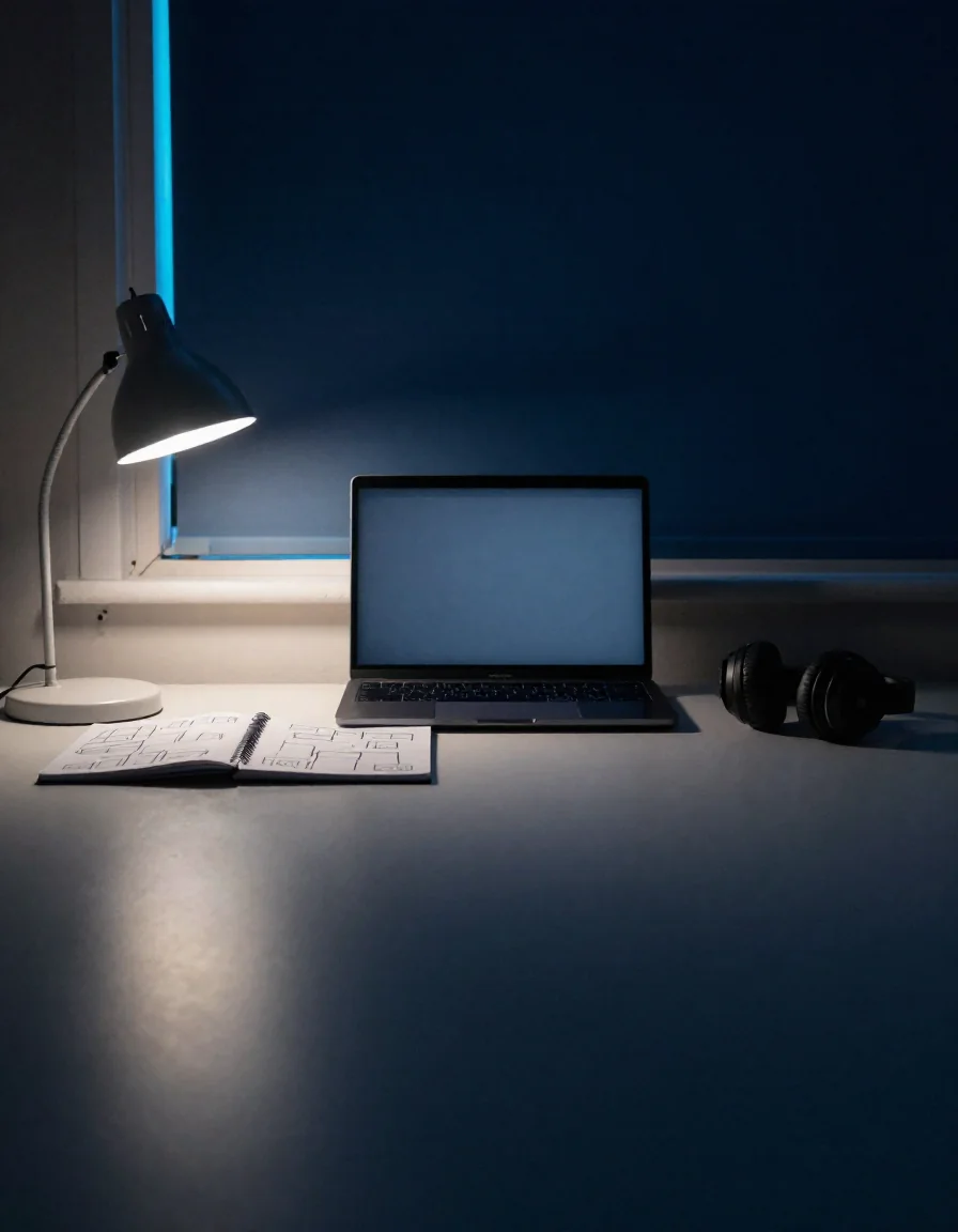 Monitores con código en un escritorio de desarrollo.