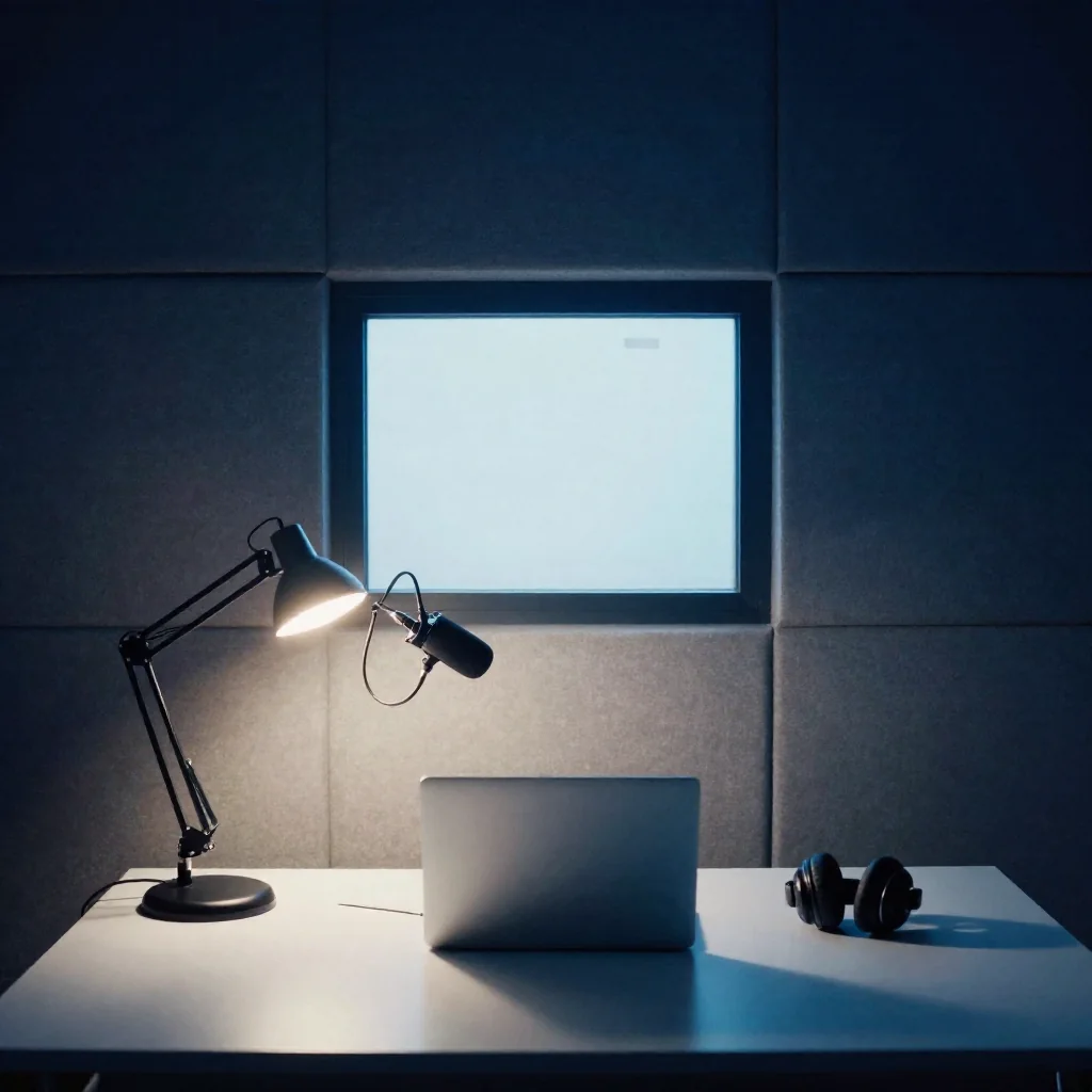 Un pequeño estudio para grabar contenido.