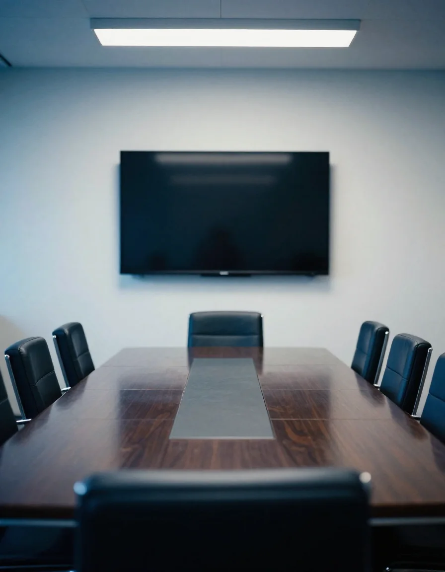 Sala de juntas vacía.