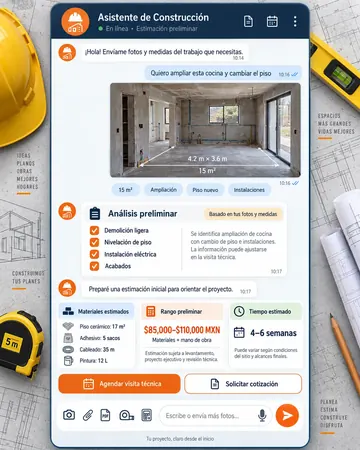 Pantalla del asistente de constructoras