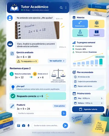 Pantalla del asistente de tutorías y regularización