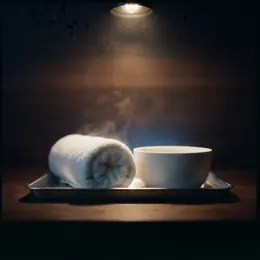 Afeitado con toalla caliente