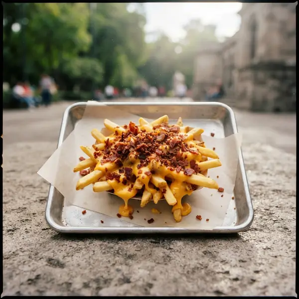Papas con queso y tocino