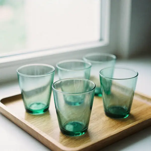Set de 6 vasos soplados